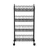 Artiss 4-Tier Shelving Unit Adjustable Garage Storage Kitchen Rack With Wheels-Furniture > Dining > Kitchen & Dining Trolleys-PEROZ Accessories