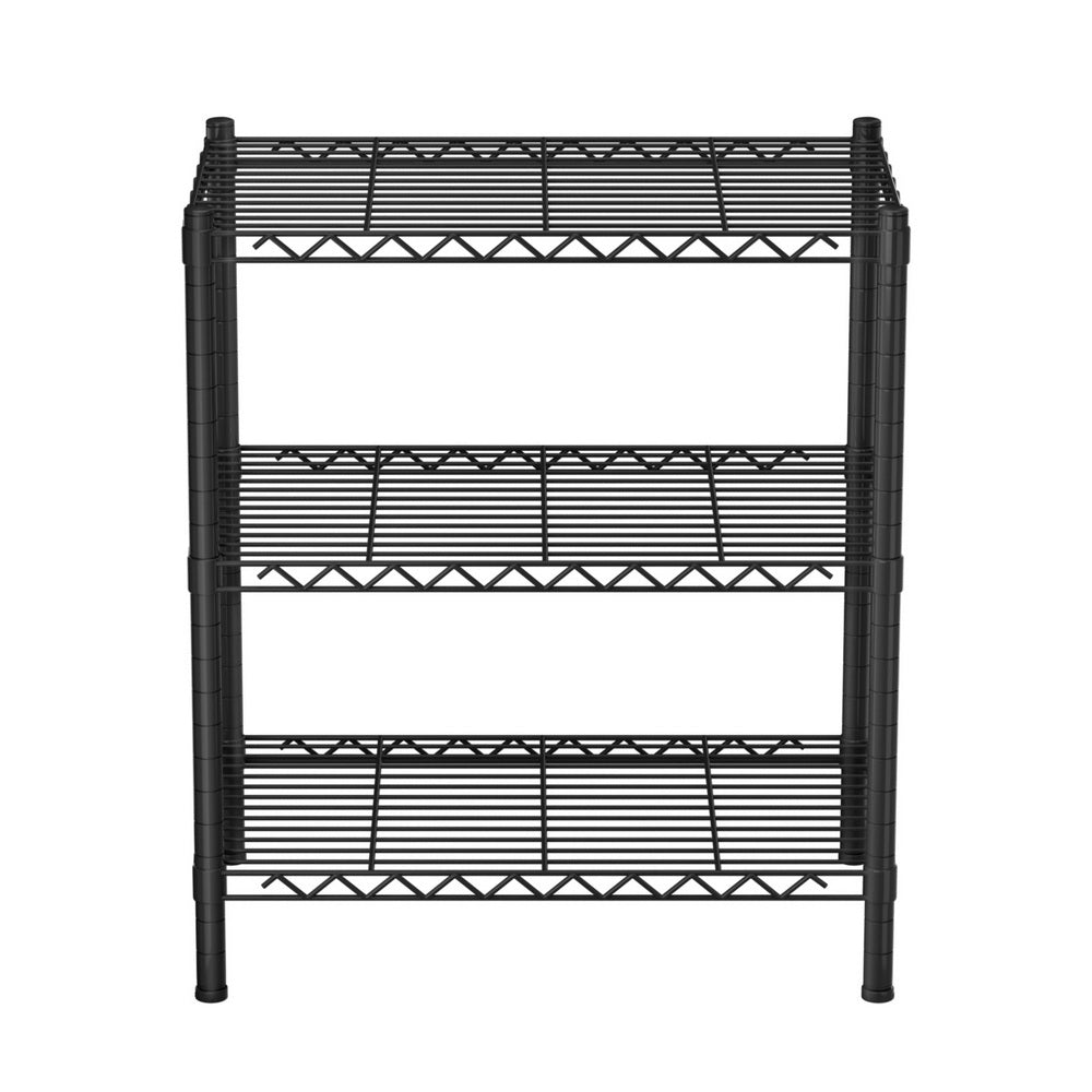 Artiss 3-Tier Shelving Unit Adjustable Garage Storage Shelves Kitchen Rack Steel-Furniture &gt; Dining &gt; Kitchen &amp; Dining Trolleys-PEROZ Accessories