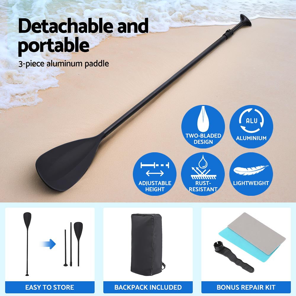 Weisshorn Stand Up Paddle Board 10.5ft Inflatable SUP Surfboard Paddleboard Kayak Surf Green-Outdoor Recreation &gt; Boating &gt; Paddleboards-PEROZ Accessories