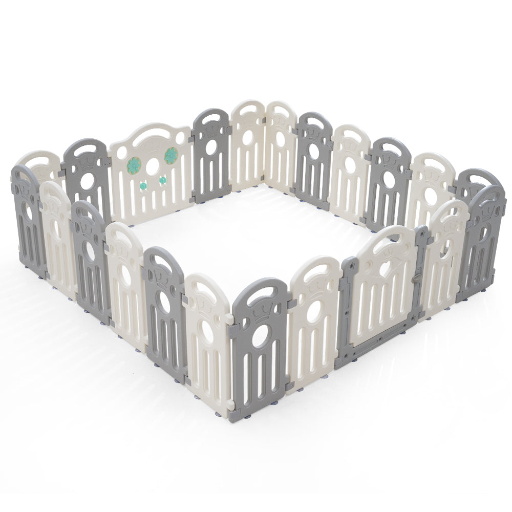 Playpals Kids Playpen Baby Safety Gate Toddler Fence 22 Panels-Kid Playpens-PEROZ Accessories