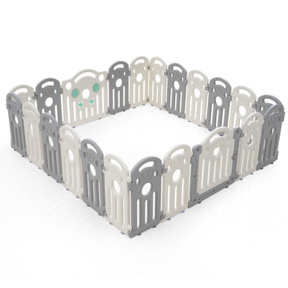 Playpals Kids Playpen Baby Safety Gate Toddler Fence 22 Panels-Kid Playpens-PEROZ Accessories
