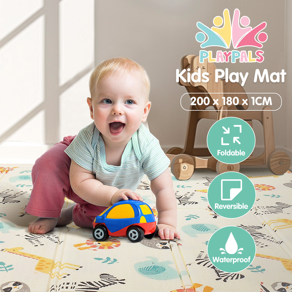 Playpals Kids Play Mat Folding XPE Foam Double Pad Non-slip Carpet-Kid Play Mat-PEROZ Accessories