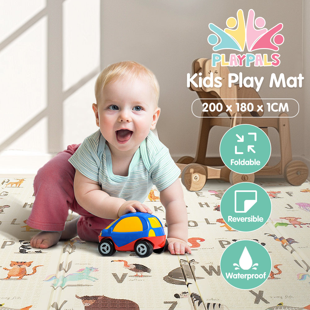 Playpals Kids Play Mat XPE Foam Double Folding Pad Non-slip Carpet-Kid Play Mat-PEROZ Accessories