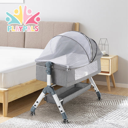 PlayPals Baby Cot Crib Bed Portable Bassinet Bedside Sleeper Adjustable-Baby Cot-PEROZ Accessories