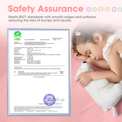 Playpals Kids Climb Crawl Foam Play Set 5PC Pink-Foam Play Sets-PEROZ Accessories