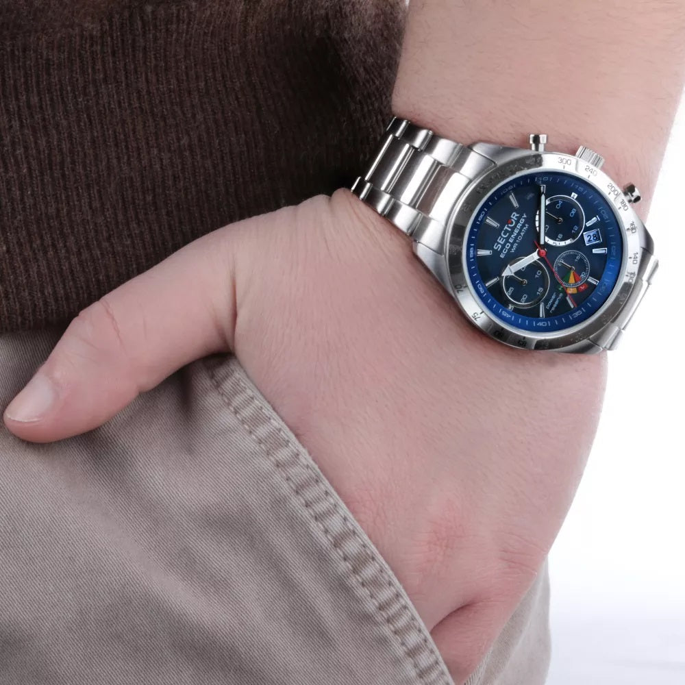 Sector 695 Solar Multifunction Blue Chronograph-PEROZ Accessories