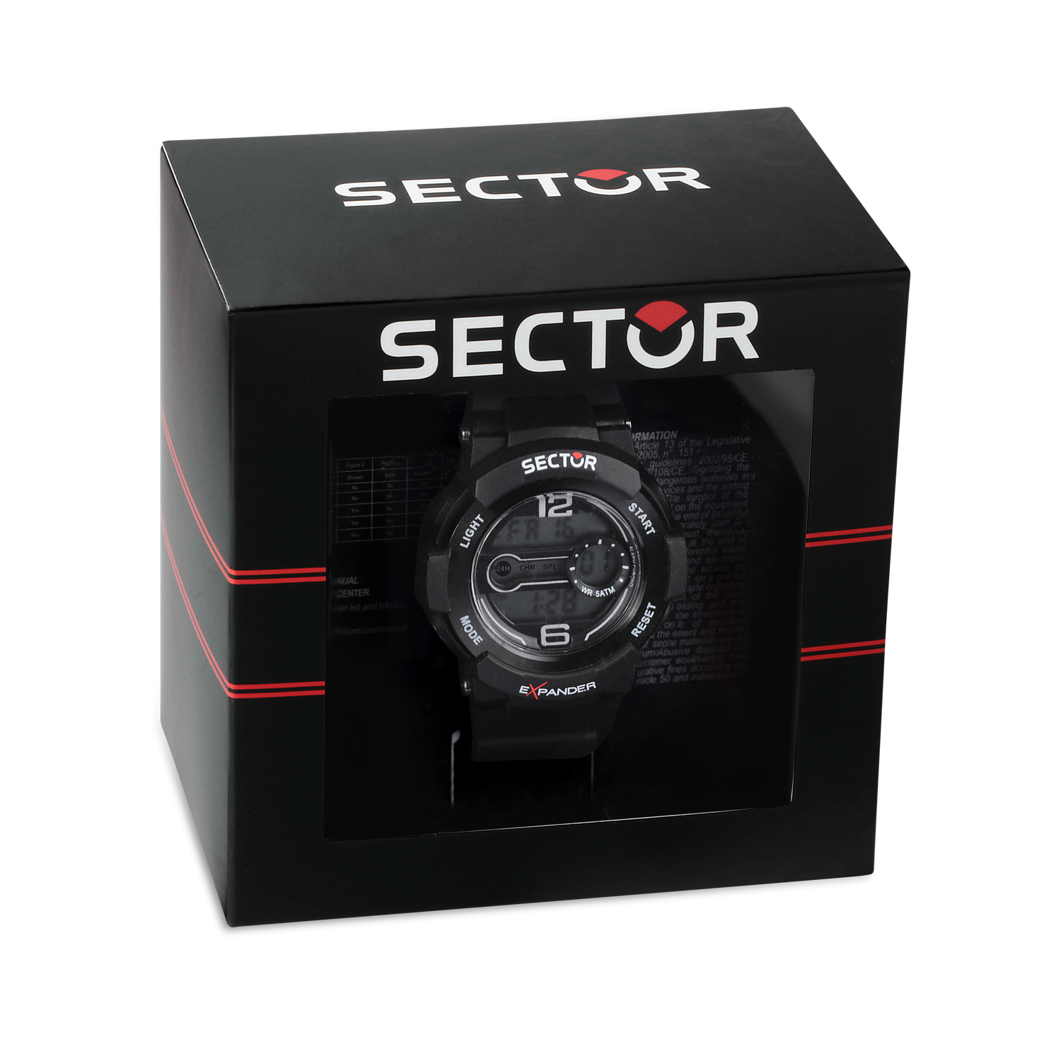 Sector EX-16 Black Digital Watch-PEROZ Accessories