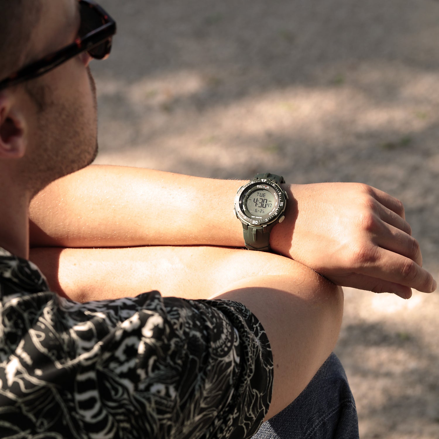 Sector EX-26 Green Digital Watch-PEROZ Accessories