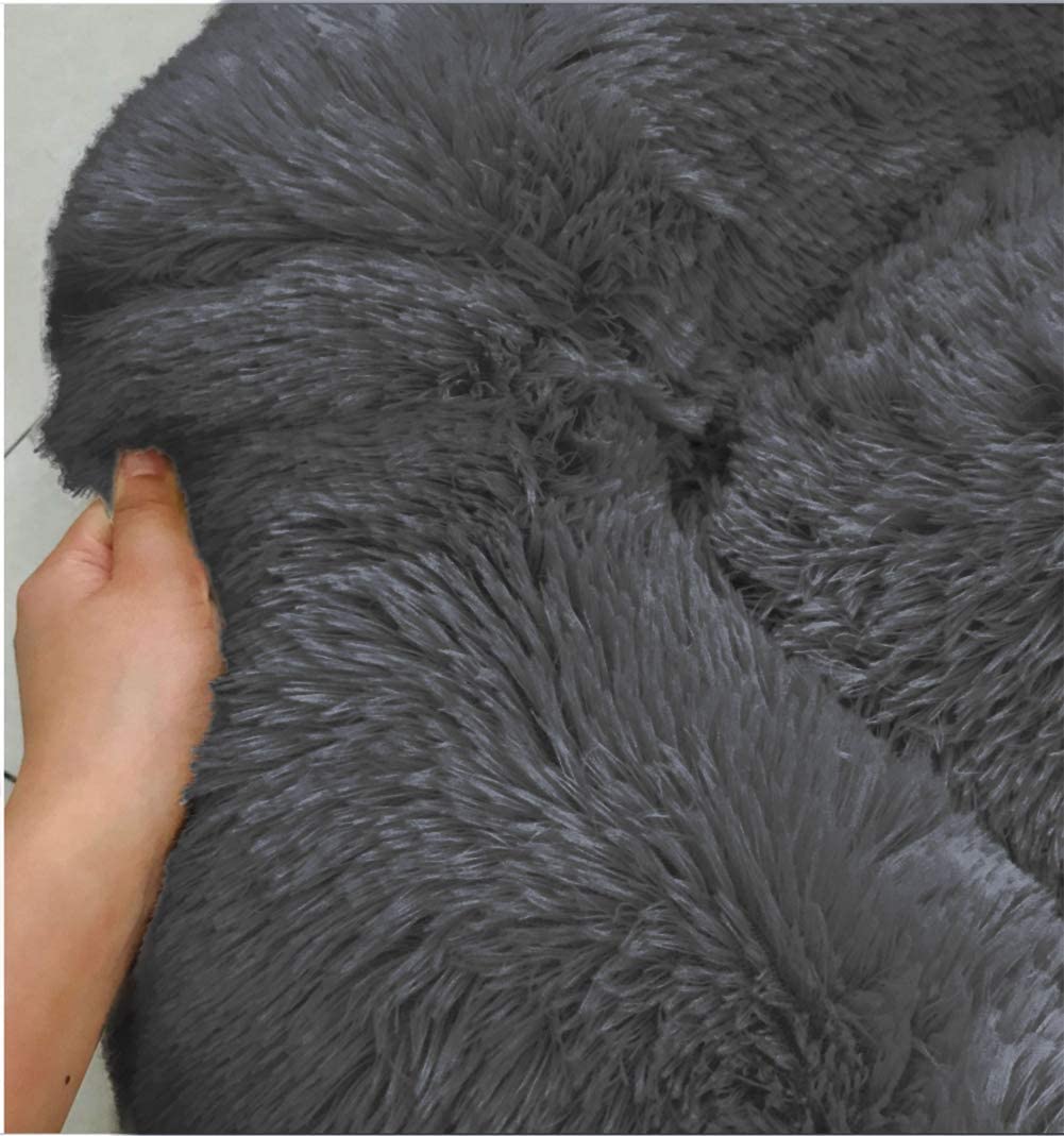 Soft Dog Bed Round Washable Plush Pet Kennel Cat Bed Mat Sofa Medium 60cm-Pet Care > Dog Supplies > Dog Beds-PEROZ Accessories