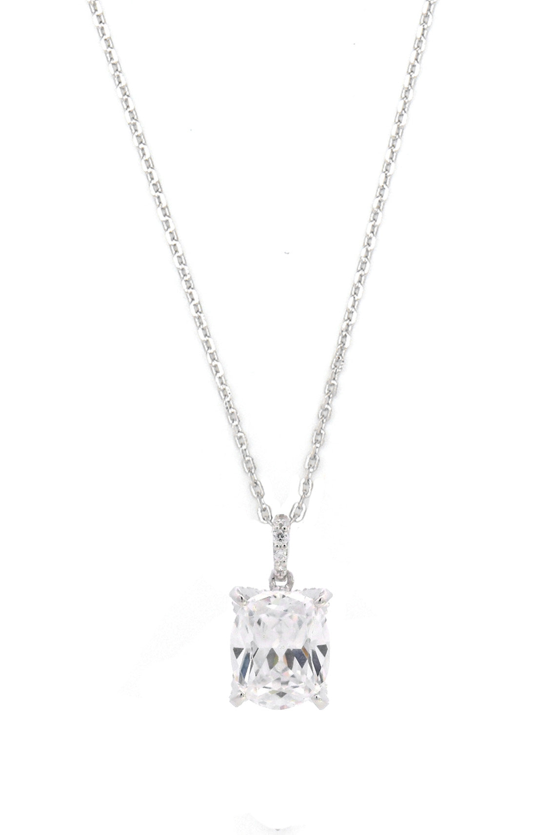 SYDNEY SOIRÉE ELAINE CUSHION CUT PENDANT SILVER-PEROZ Accessories