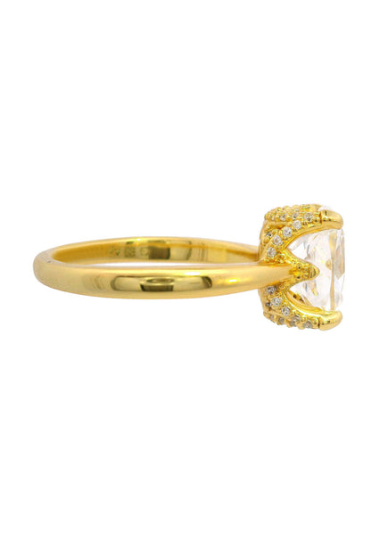 SYDNEY SOIRÉE ELAINE CUSHION CUT RING GOLD-PEROZ Accessories