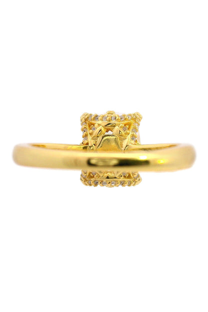 SYDNEY SOIRÉE ELAINE CUSHION CUT RING GOLD-PEROZ Accessories