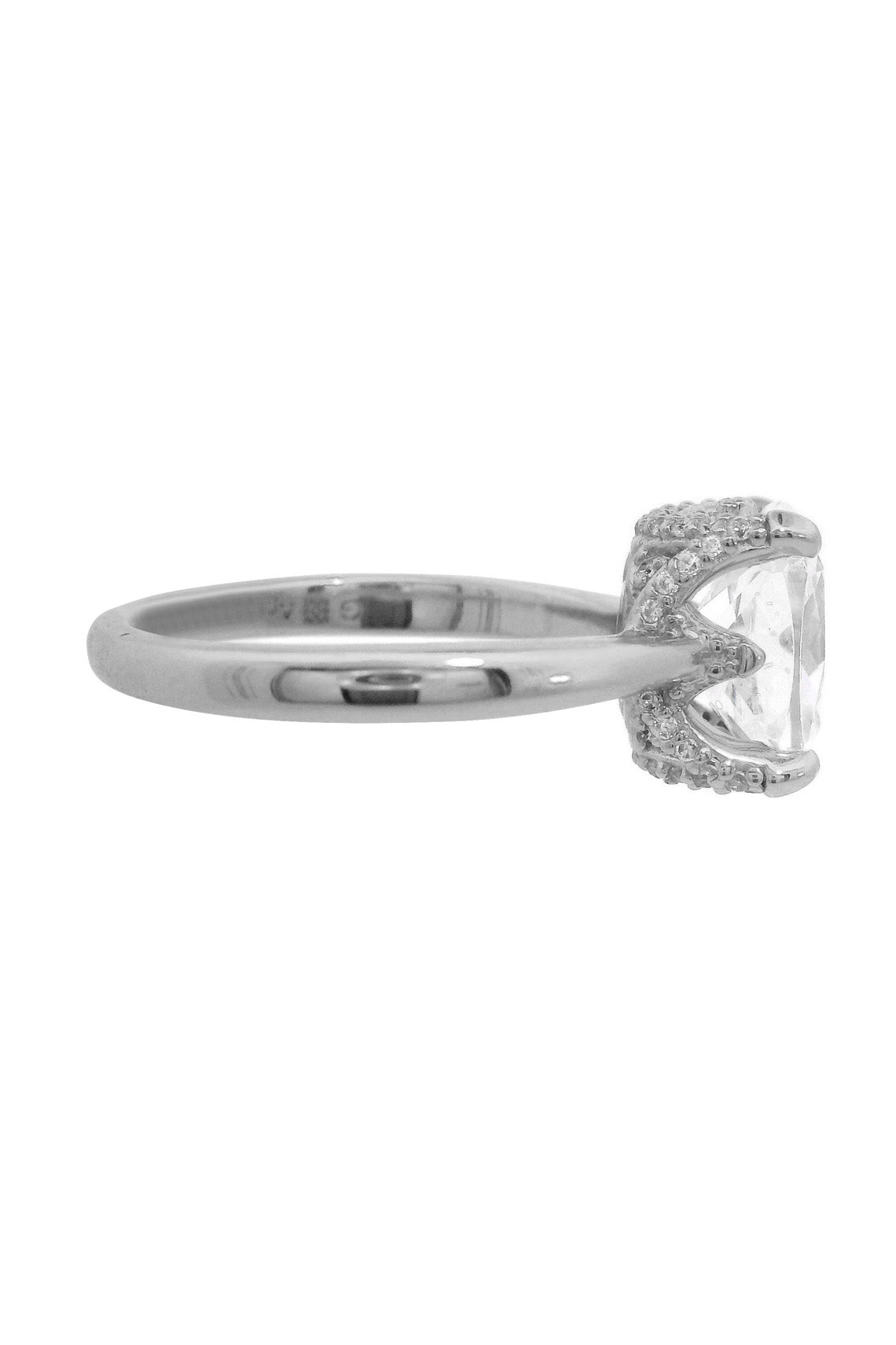 SYDNEY SOIRÉE ELAINE CUSHION CUT RING SILVER-PEROZ Accessories