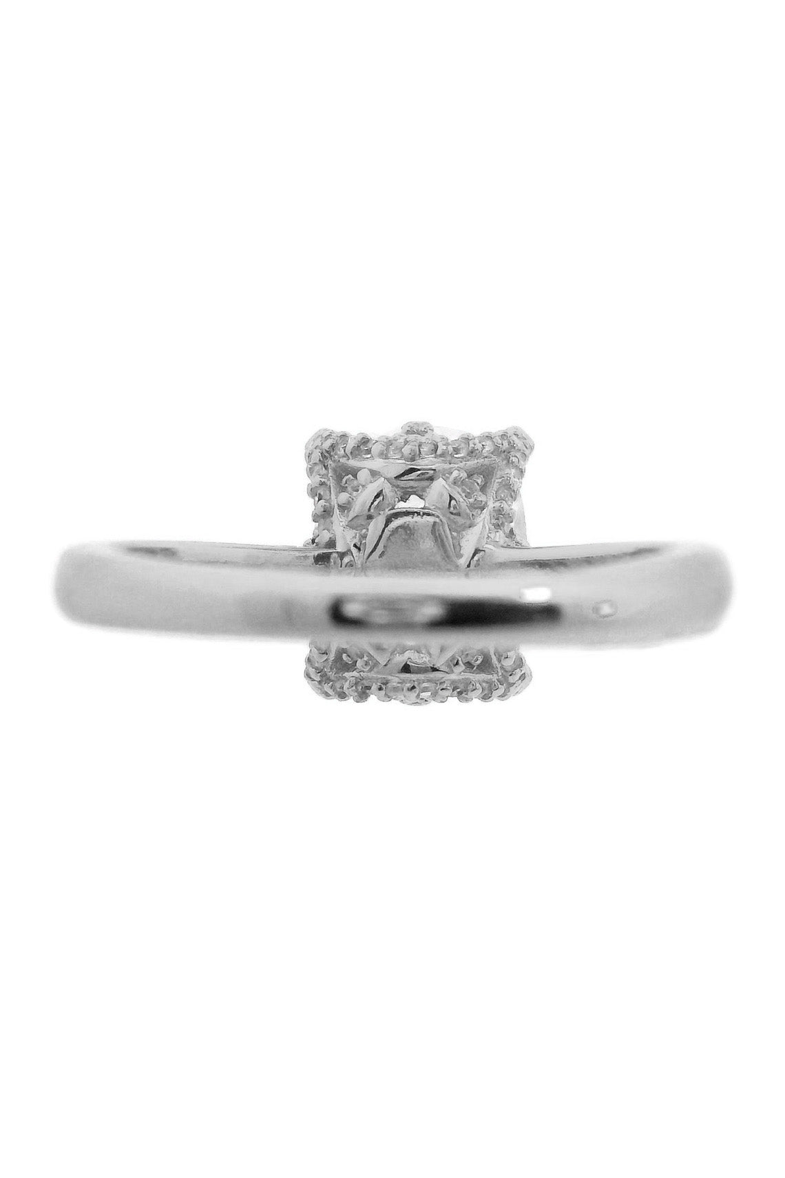 SYDNEY SOIRÉE ELAINE CUSHION CUT RING SILVER-PEROZ Accessories