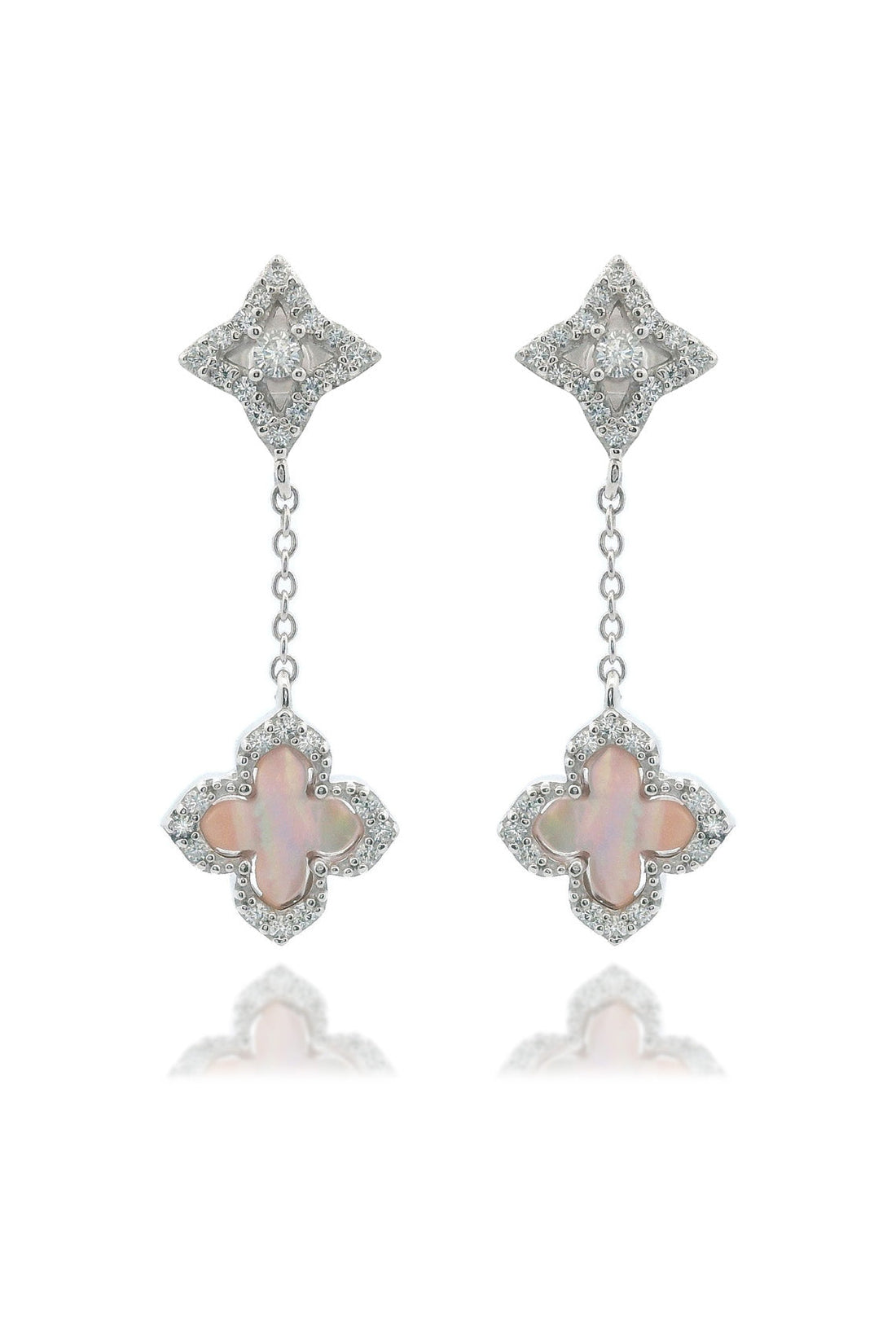SYDNEY SOIRÉE FAIRWATER MOTHER OF PEARL DROP EARRINGS SILVER-PEROZ Accessories