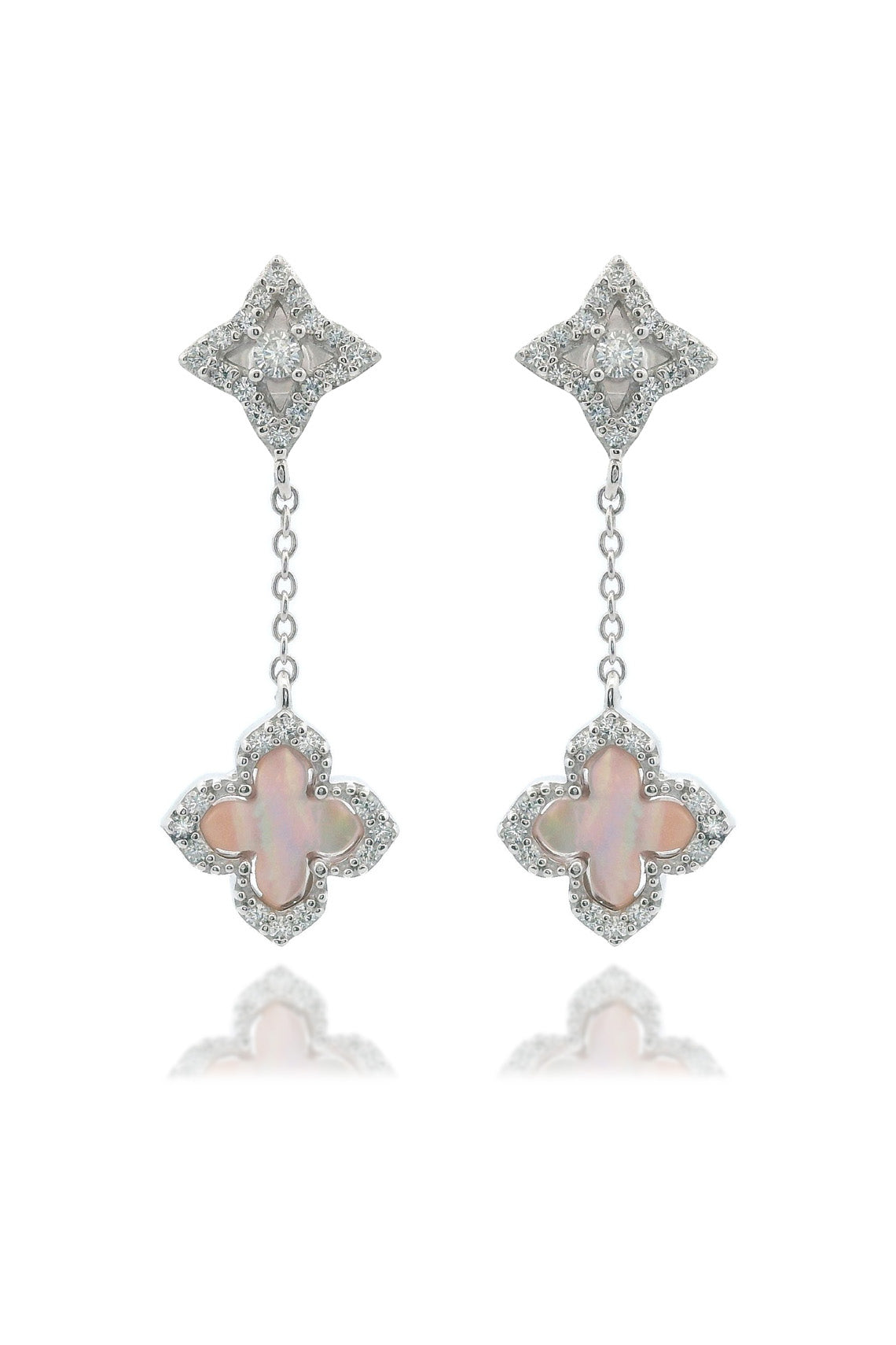 SYDNEY SOIRÉE FAIRWATER MOTHER OF PEARL DROP EARRINGS SILVER-PEROZ Accessories