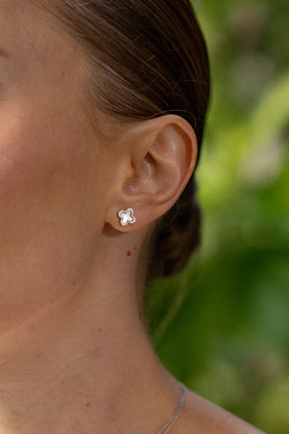 SYDNEY SOIRÉE FAIRWATER MOTHER OF PEARL STUD EARRINGS SILVER-PEROZ Accessories