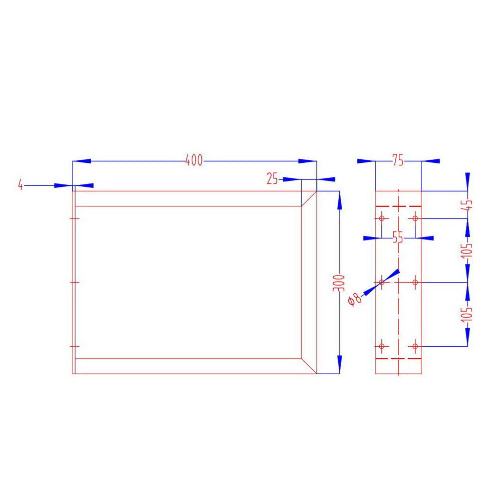 Artiss Metal Table Legs DIY Rectangular 40X30CM Set of 2-Home &amp; Garden &gt; DIY &gt; Table Tops &amp; Bases-PEROZ Accessories
