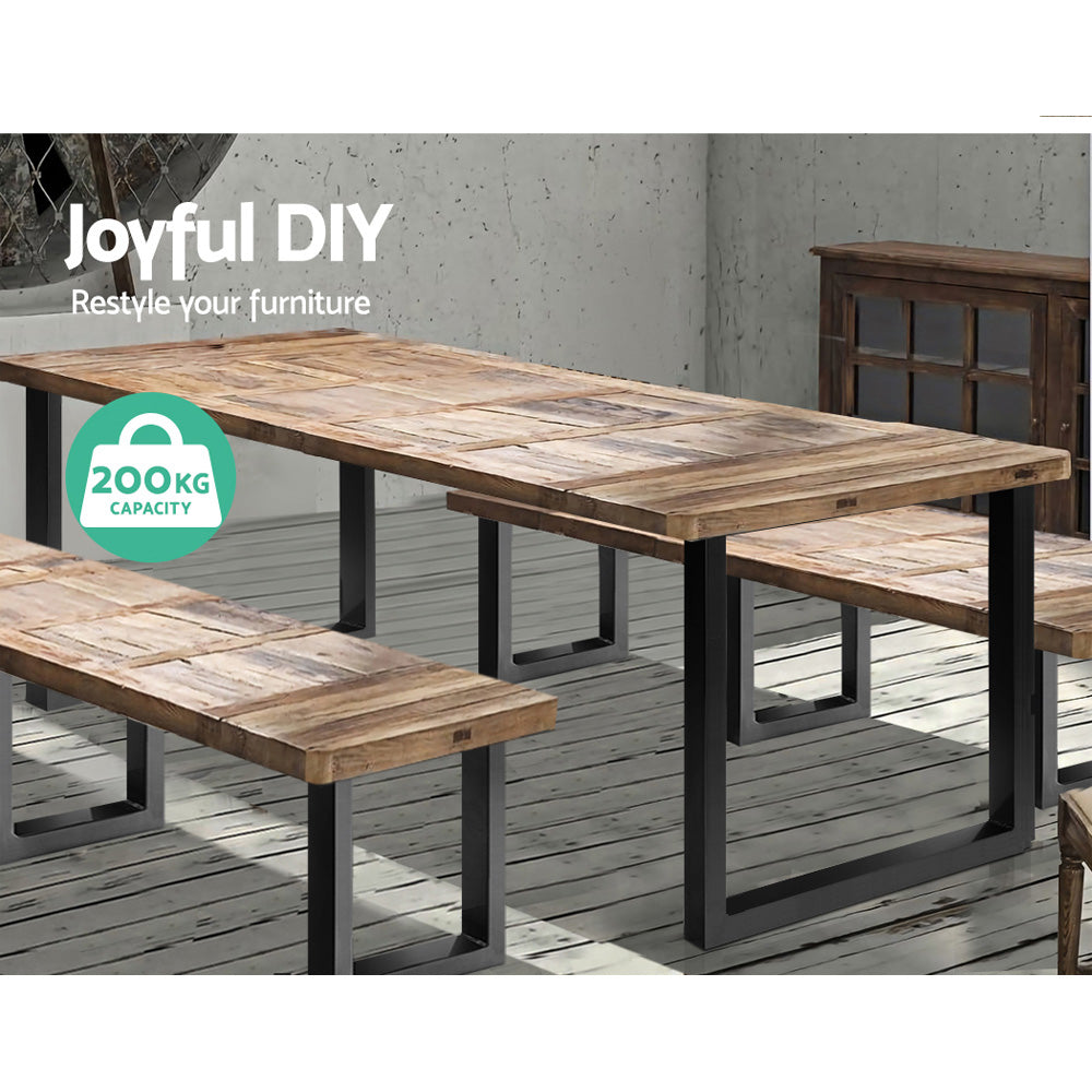 Artiss Metal Table Legs DIY Rectangular 40X30CM Set of 2-Home &amp; Garden &gt; DIY &gt; Table Tops &amp; Bases-PEROZ Accessories