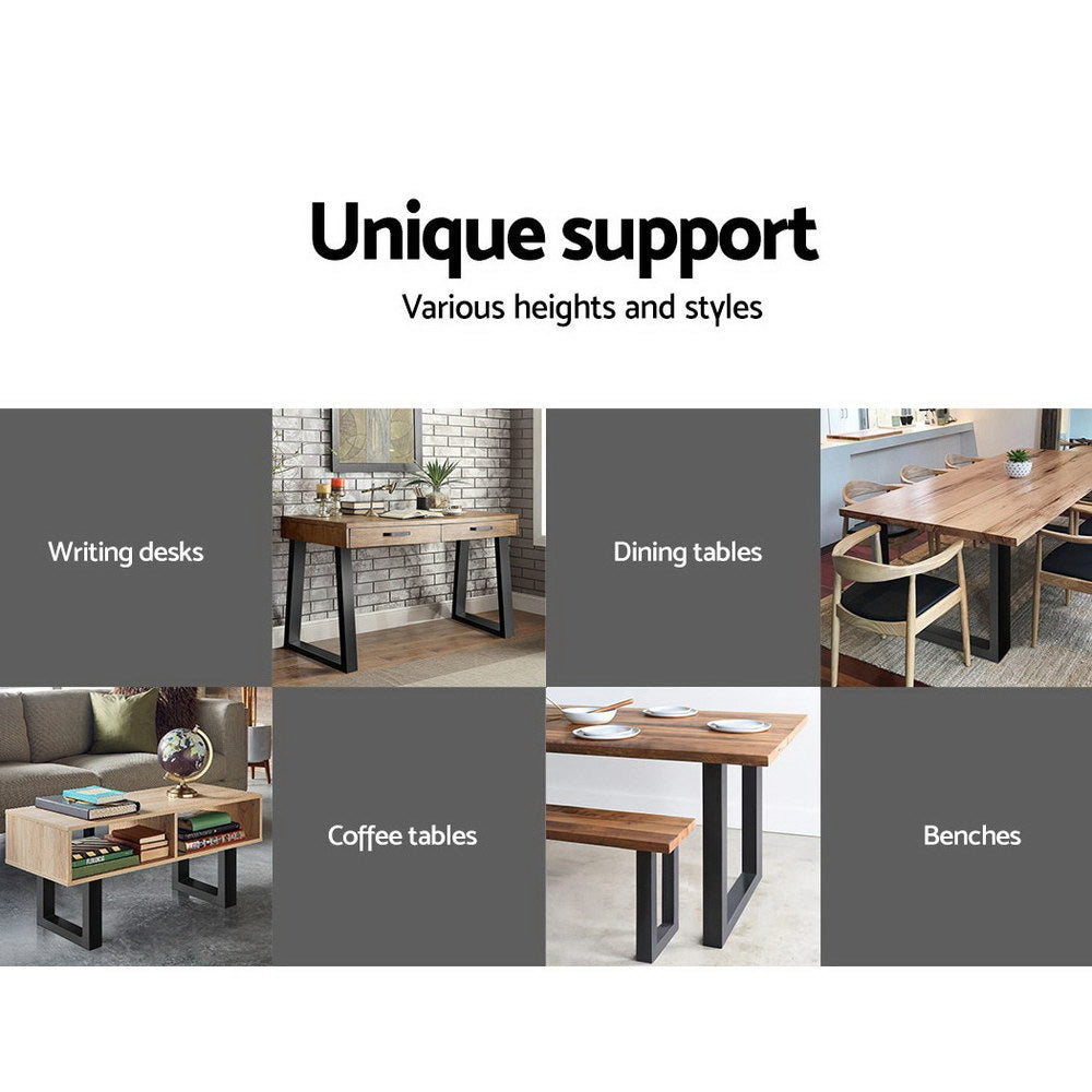 Artiss Metal Table Legs DIY Rectangular 40X30CM Set of 2-Home &amp; Garden &gt; DIY &gt; Table Tops &amp; Bases-PEROZ Accessories