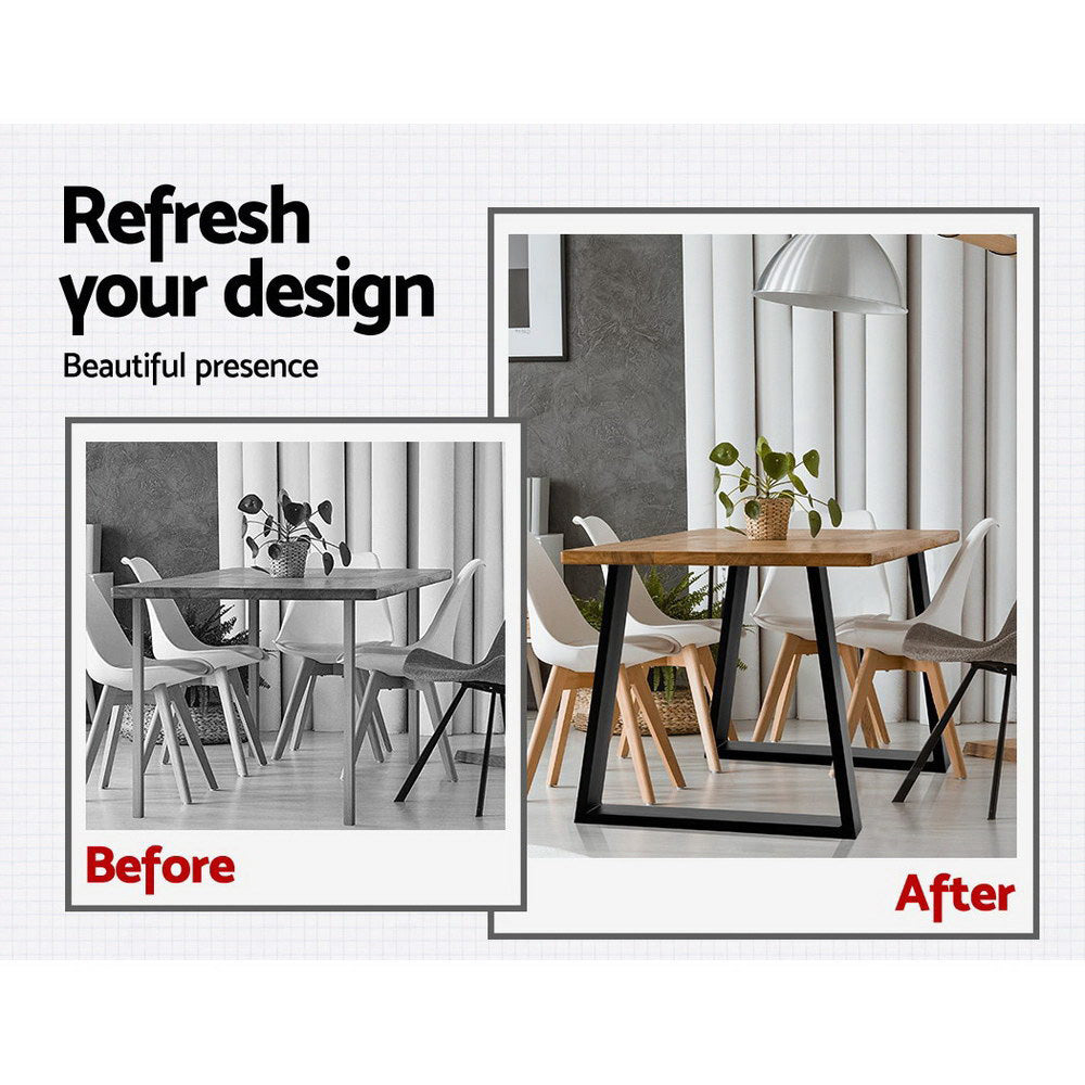 Artiss Metal Table Legs DIY Trapezoid 45X65CM Set of 2-Home &amp; Garden &gt; DIY &gt; Table Tops &amp; Bases-PEROZ Accessories