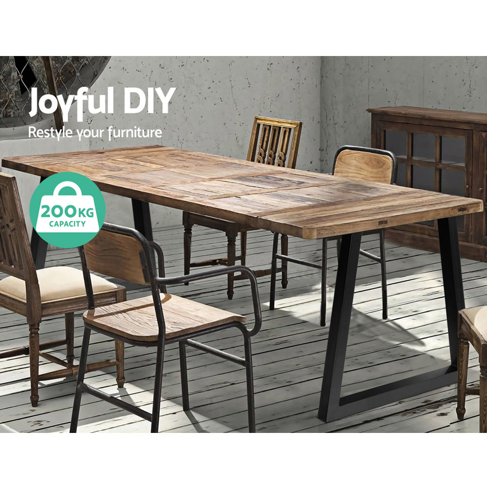 Artiss Metal Table Legs DIY Trapezoid 45X65CM Set of 2-Home &amp; Garden &gt; DIY &gt; Table Tops &amp; Bases-PEROZ Accessories