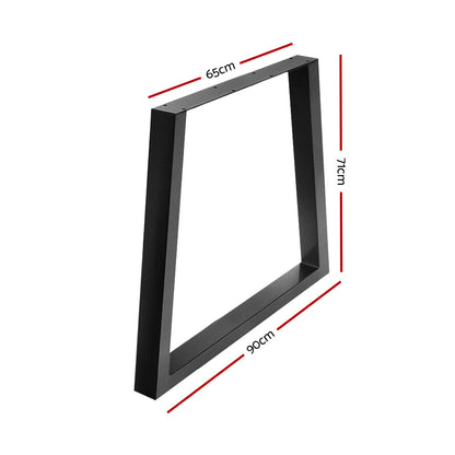Artiss Metal Table Legs DIY Trapezoid 65X90CM Set of 2-Home &amp; Garden &gt; DIY &gt; Table Tops &amp; Bases-PEROZ Accessories