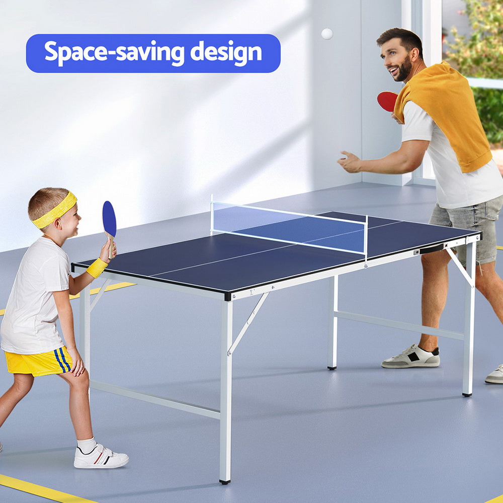 Everfit Table Tennis Ping Pong Table Portable Foldable Family Game Home Indoor-Sports &amp; Fitness &gt; Racquet Sports &gt; Table Tennis-PEROZ Accessories