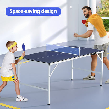 Everfit Table Tennis Ping Pong Table Portable Foldable Family Game Home Indoor-Sports &amp; Fitness &gt; Racquet Sports &gt; Table Tennis-PEROZ Accessories