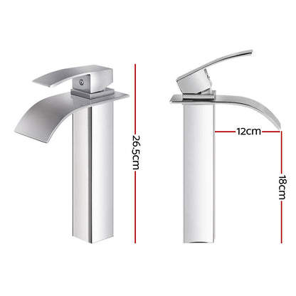 Cefito Bathroom Basin Mixer Tap Thin Tall Faucet Vanity Laundry Black-Home &amp; Garden &gt; Bathroom Accessories &gt; Shower Accessories-PEROZ Accessories