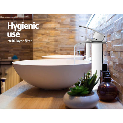 Cefito Bathroom Basin Mixer Tap Thin Tall Faucet Vanity Laundry Black-Home &amp; Garden &gt; Bathroom Accessories &gt; Shower Accessories-PEROZ Accessories