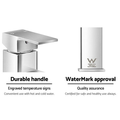 Cefito Bathroom Basin Mixer Tap Square Faucet Vanity Laundry Chrome-Furniture > Bathroom > Tap &amp; Sink Accessories-PEROZ Accessories