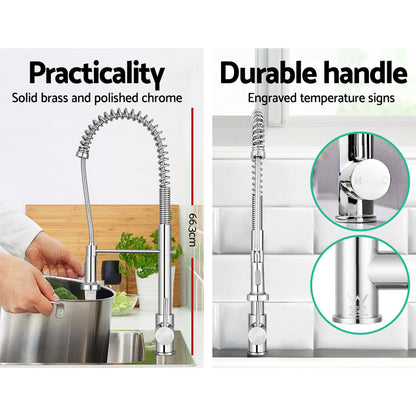 Cefito Kitchen Mixer Tap Pull Down 2 Modes Sink Faucet Basin Laundry Chrome-Furniture > Bathroom > Tap &amp; Sink Accessories-PEROZ Accessories