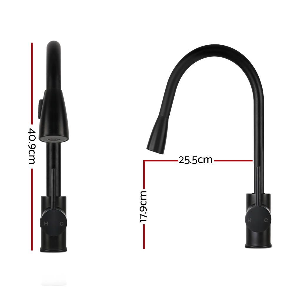Cefito Kitchen Mixer Tap Pull Out 2 Mode Sink Faucet Basin Laundry Black-Furniture > Bathroom > Tap &amp; Sink Accessories-PEROZ Accessories