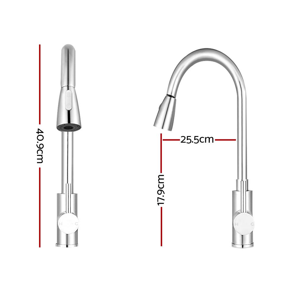 Cefito Kitchen Mixer Tap Pull Out 2 Mode Sink Faucet Basin Laundry Chrome-Furniture > Bathroom > Tap &amp; Sink Accessories-PEROZ Accessories