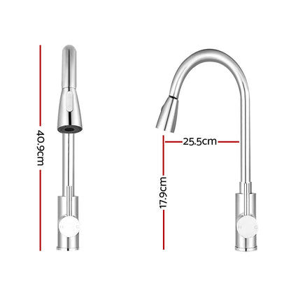 Cefito Kitchen Mixer Tap Pull Out 2 Mode Sink Faucet Basin Laundry Chrome-Furniture &gt; Bathroom &gt; Tap &amp; Sink Accessories-PEROZ Accessories
