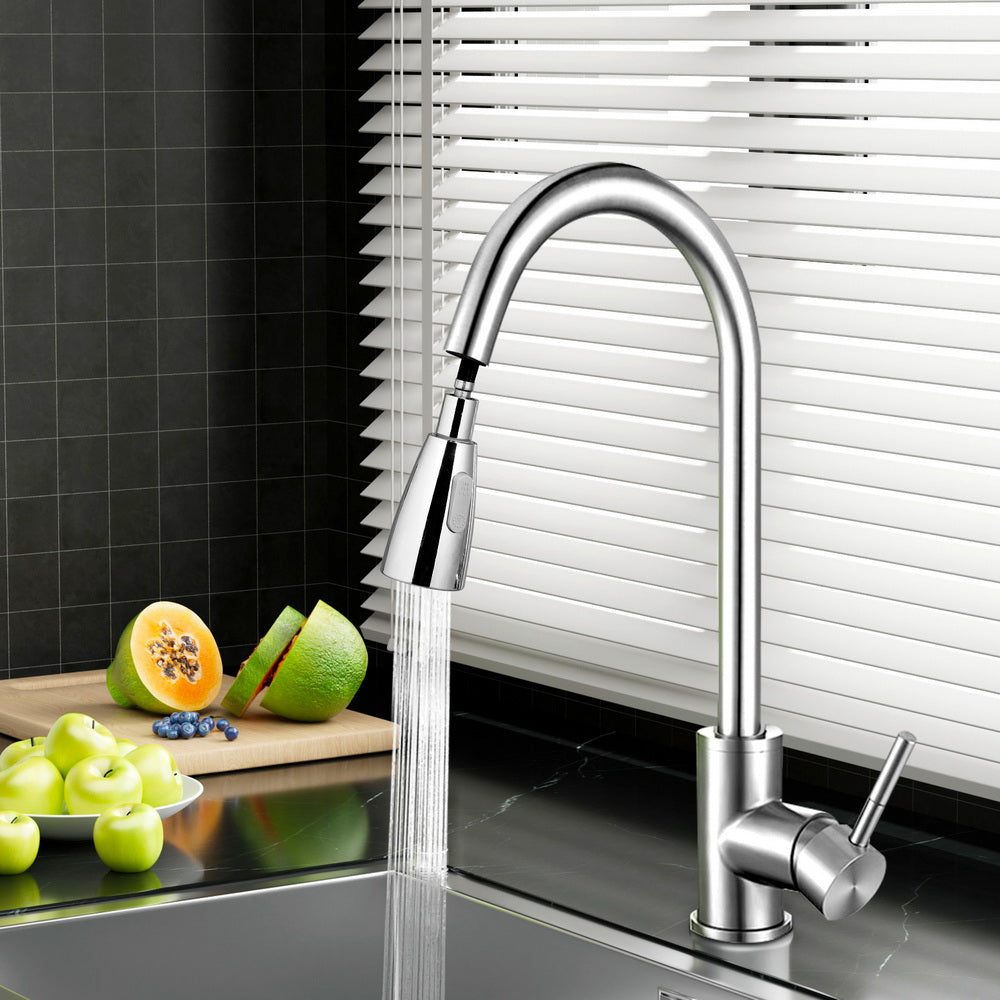 Cefito Kitchen Mixer Tap Pull Out 2 Mode Sink Faucet Basin Laundry Chrome-Furniture &gt; Bathroom &gt; Tap &amp; Sink Accessories-PEROZ Accessories