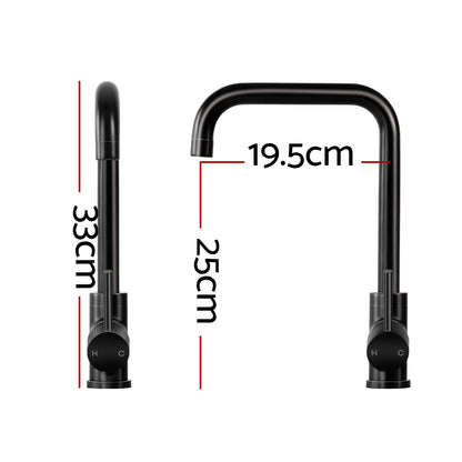 Cefito Kitchen Mixer Tap Mixer Rectangle Sink Faucet Basin Laundry Black-Furniture > Bathroom > Tap &amp; Sink Accessories-PEROZ Accessories