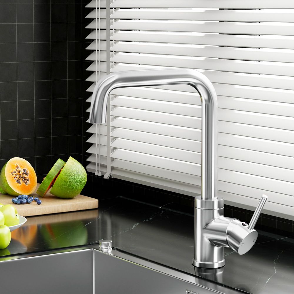 Cefito Kitchen Mixer Tap Mixer Rectangle Sink Faucet Basin Laundry Chrome-Furniture > Bathroom > Tap &amp; Sink Accessories-PEROZ Accessories