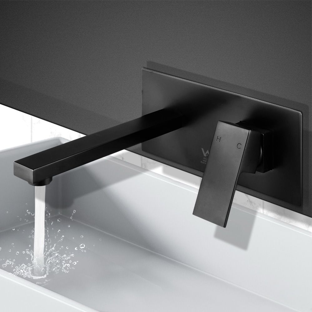 Cefito Bathroom Basin Mixer Tap Separate Faucet Vanity Laundry Black-Furniture > Bathroom > Tap &amp; Sink Accessories-PEROZ Accessories