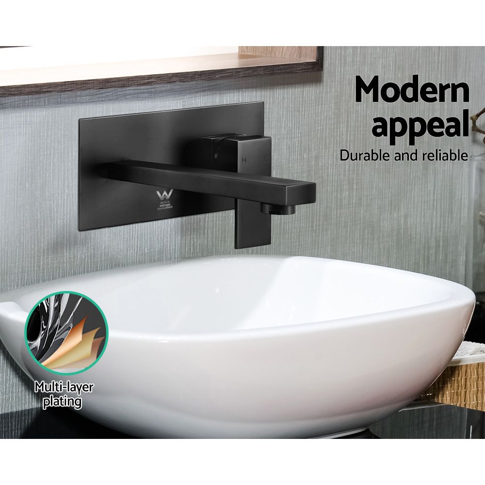 Cefito Bathroom Basin Mixer Tap Separate Faucet Vanity Laundry Black-Furniture > Bathroom > Tap &amp; Sink Accessories-PEROZ Accessories