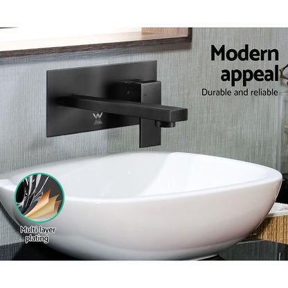 Cefito Bathroom Basin Mixer Tap Separate Faucet Vanity Laundry Black-Furniture > Bathroom > Tap &amp; Sink Accessories-PEROZ Accessories
