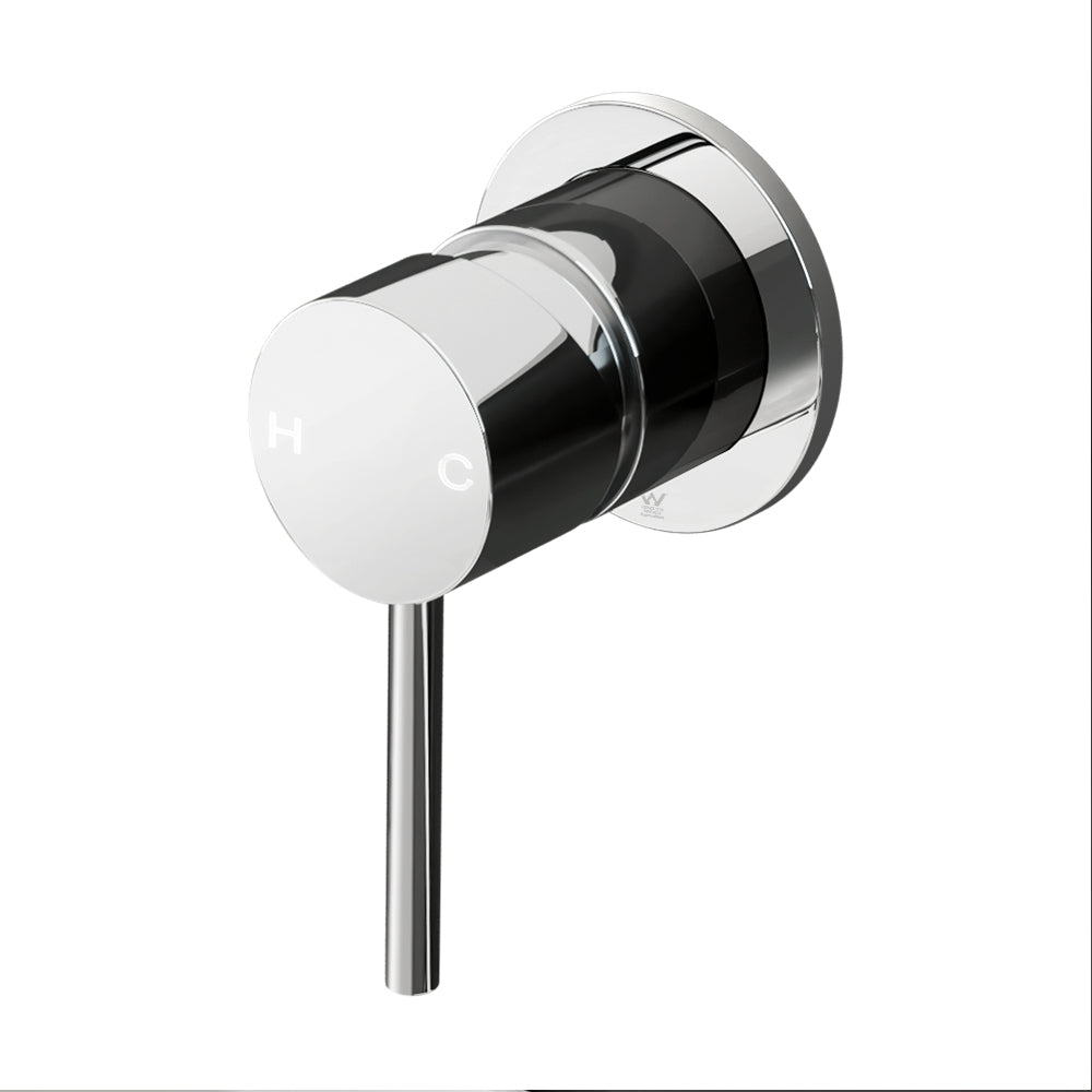 Cefito Basin Mixer Wall Tap Round Brass Faucet Shower Bathtub Chrome-Home &amp; Garden &gt; Bathroom Accessories &gt; Shower Accessories-PEROZ Accessories