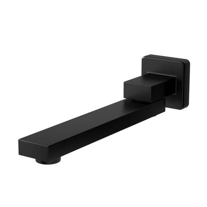 Cefito Bathroom Mixer Spout Wall Bath Tap Square Swivel Bathtub Black-Furniture &gt; Bathroom &gt; Tap &amp; Sink Accessories-PEROZ Accessories