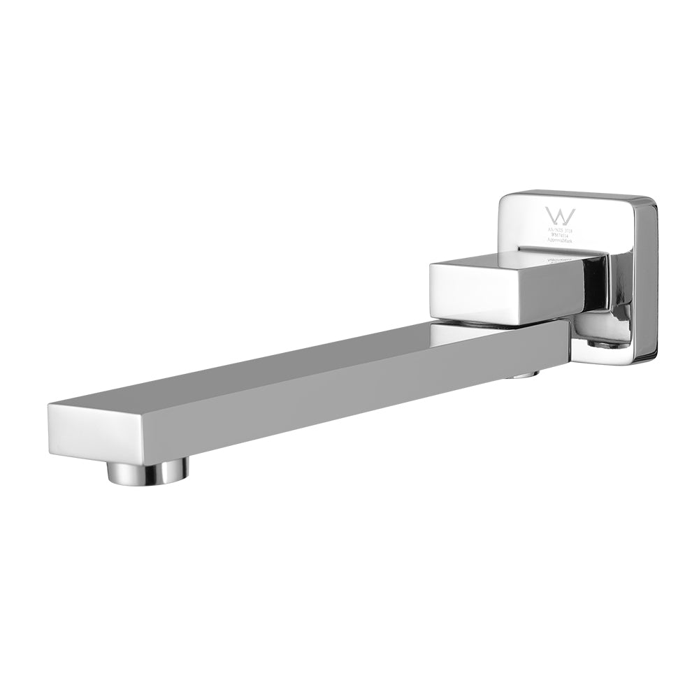 Cefito Bathroom Mixer Spout Wall Bath Tap Square Swivel Bathtub Chrome-Furniture &gt; Bathroom &gt; Tap &amp; Sink Accessories-PEROZ Accessories