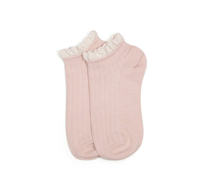 TARRAMARRA® 100% Cotton Ruffle Shallow Mouth Socks One Pair-PEROZ Accessories