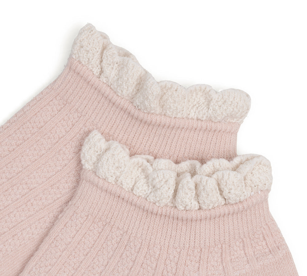 TARRAMARRA® 100% Cotton Ruffle Shallow Mouth Socks One Pair-PEROZ Accessories