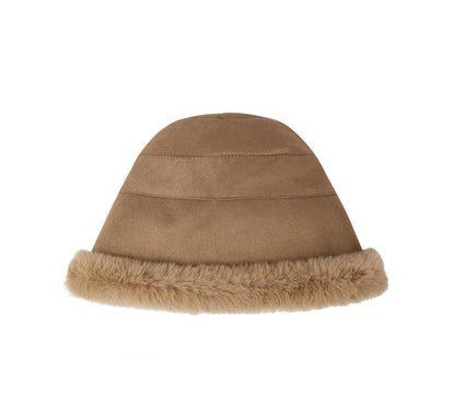 TARRAMARRA® Suede Fluffy Warm Bucket Hat-PEROZ Accessories