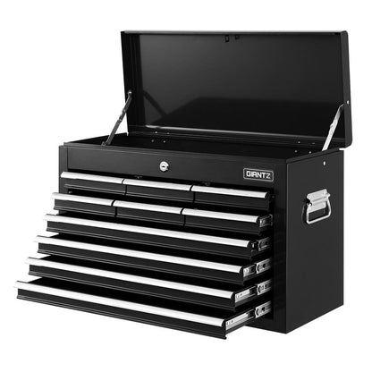Giantz 10 Drawer Tool Box Cabinet Chest Toolbox Storage Garage Organiser Black-Tools &gt; Tools Storage &gt; Tool Cabinets-PEROZ Accessories