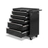 Giantz 5 Drawer Tool Box Cabinet Chest Trolley Box Garage Storage Toolbox Black-Tools > Tools Storage > Tool Cabinets-PEROZ Accessories